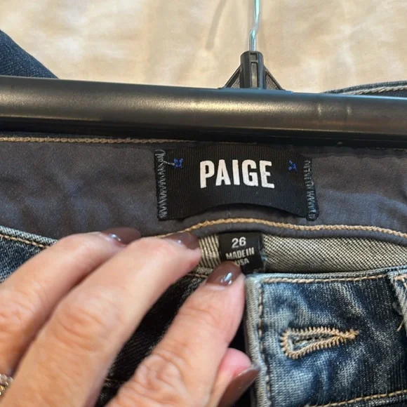 Paige straight leg jeans. - Picture 3 of 5